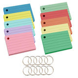 Maxbell 1000Pcs Index Cards with 10 Binder Rings Note Cards for Office Business Home