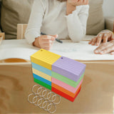 Maxbell 1000Pcs Index Cards with 10 Binder Rings Note Cards for Office Business Home