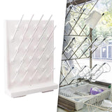 Maxbell Lab Drying Rack with 27 Detachable Pegs Multipurpose Test Tube Draining Rack White