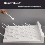 Maxbell Lab Drying Rack with 27 Detachable Pegs Multipurpose Test Tube Draining Rack White