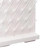 Maxbell Lab Drying Rack with 27 Detachable Pegs Multipurpose Test Tube Draining Rack White