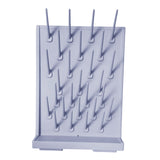 Maxbell Lab Drying Rack with 27 Detachable Pegs Multipurpose Test Tube Draining Rack Light Gray