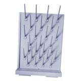 Maxbell Lab Drying Rack with 27 Detachable Pegs Multipurpose Test Tube Draining Rack Light Gray