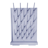 Maxbell Lab Drying Rack with 27 Detachable Pegs Multipurpose Test Tube Draining Rack Light Gray