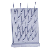 Maxbell Lab Drying Rack with 27 Detachable Pegs Multipurpose Test Tube Draining Rack Light Gray