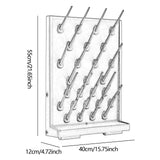 Maxbell Lab Drying Rack with 27 Detachable Pegs Multipurpose Test Tube Draining Rack Light Gray