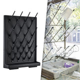 Maxbell Lab Drying Rack with 27 Detachable Pegs Multipurpose Test Tube Draining Rack Black