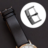 Maxbell 5 Pieces Stainless Steel Watch Buckles 18mm/20mm Replacement Watch Accessory Black 20mm