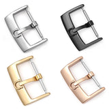 Maxbell 5 Pieces Stainless Steel Watch Buckles 18mm/20mm Replacement Watch Accessory Silver 18mm