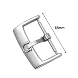 Maxbell 5 Pieces Stainless Steel Watch Buckles 18mm/20mm Replacement Watch Accessory Silver 18mm