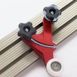 Maxbell 2x Aluminum Alloy Board Table Metal Table Saws Bearing Wheel Pressing Feeder