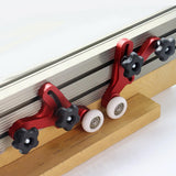 Maxbell 2x Aluminum Alloy Board Table Metal Table Saws Bearing Wheel Pressing Feeder