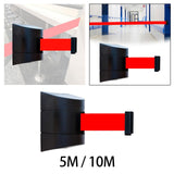 Maxbell Wall Mount Retractable Belt Safe Retractable Barrier for Restaurants Parades 5M Rope