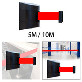 Maxbell Wall Mount Retractable Belt Safe Retractable Barrier for Restaurants Parades 5M Rope