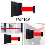 Maxbell Wall Mount Retractable Belt Safe Retractable Barrier for Restaurants Parades 5M Rope