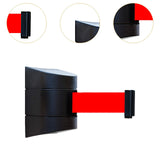 Maxbell Wall Mount Retractable Belt Safe Retractable Barrier for Restaurants Parades 5M Rope