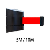 Maxbell Wall Mount Retractable Belt Safe Retractable Barrier for Restaurants Parades 5M Rope