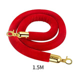 Maxbell 4x Velvet Stanchion Rope Crowd Control Security Barriers for VIP Queue Posts Red