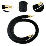 Maxbell 4x Velvet Stanchion Rope Crowd Control Security Barriers for VIP Queue Posts Black