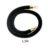 Maxbell 4x Velvet Stanchion Rope Crowd Control Security Barriers for VIP Queue Posts Black