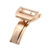 Maxbell Folding Clasp Rust Proof 18mm Butterfly Watch Buckle for Rubber Bracelet Men Light brown