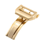 Maxbell Folding Clasp Rust Proof 18mm Butterfly Watch Buckle for Rubber Bracelet Men Gold