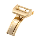 Maxbell Folding Clasp Rust Proof 18mm Butterfly Watch Buckle for Rubber Bracelet Men Gold