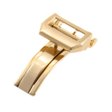 Maxbell Folding Clasp Rust Proof 18mm Butterfly Watch Buckle for Rubber Bracelet Men Gold