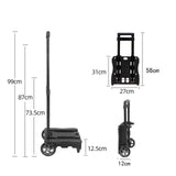 Maxbell Hand Truck Compact Sturdy Convenient Grocery Trolley for Office Moving Store Cart
