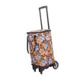 Maxbell Hand Truck Compact Sturdy Convenient Grocery Trolley for Office Moving Store and Brown Flower Bag