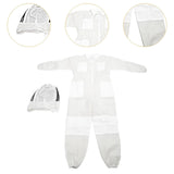 Maxbell Bee Suit Comfortable with Hood Beekeeping Clothing for Farm Adults Women Men 180cm