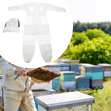 Maxbell Bee Suit Comfortable with Hood Beekeeping Clothing for Farm Adults Women Men 185cm