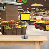 Maxbell Supermarket Price Label Stand Reusable Business Black Adjustable Sign Holder A5 Frame