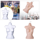 Maxbell Female Molded Shapely Torso Fashion Sewing Dress Form Hanging Form with Hook white