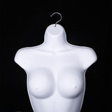 Maxbell Female Molded Shapely Torso Fashion Sewing Dress Form Hanging Form with Hook white