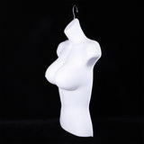 Maxbell Female Molded Shapely Torso Fashion Sewing Dress Form Hanging Form with Hook white