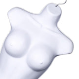 Maxbell Female Molded Shapely Torso Fashion Sewing Dress Form Hanging Form with Hook white