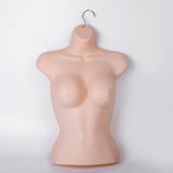 Maxbell Female Molded Shapely Torso Fashion Sewing Dress Form Hanging Form with Hook skin color