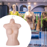 Maxbell Female Molded Shapely Torso Fashion Sewing Dress Form Hanging Form with Hook skin color