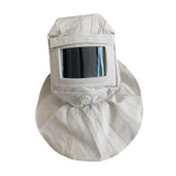 Maxbell Sandblasting Hood Cap Supplies Canvas Dustproof White Simple Using Shawl Cap