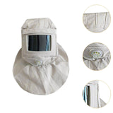 Maxbell Sandblasting Hood Cap Supplies Canvas Dustproof White Simple Using Shawl Cap