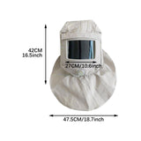 Maxbell Sandblasting Hood Cap Supplies Canvas Dustproof White Simple Using Shawl Cap