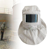 Maxbell Sandblasting Hood Cap Supplies Canvas Dustproof White Simple Using Shawl Cap
