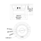 Maxbell Car Audio Speaker Easy to Install Loudspeaker for Home Theater Vehicle Parts