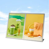 Maxbell Menu Display Stand Flyer Display Table Sign Stand for Hotel Restaurant Store 435x92x309mm A4 2 grids