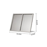 Maxbell Menu Display Stand Flyer Display Table Sign Stand for Hotel Restaurant Store 315x62x221mm A5 2 grids