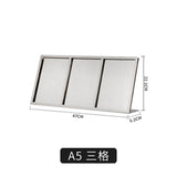 Maxbell Menu Display Stand Flyer Display Table Sign Stand for Hotel Restaurant Store 470x62x221mm A5 3 grids