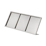 Maxbell Menu Display Stand Flyer Display Table Sign Stand for Hotel Restaurant Store 470x62x221mm A5 3 grids