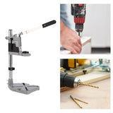 Maxbell Drill Stand Holder Adjustable Desktop Electric Drill Stand Drill Press Clamp Single Hole Holder