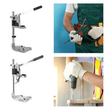 Maxbell Drill Stand Holder Adjustable Desktop Electric Drill Stand Drill Press Clamp Single Hole Holder